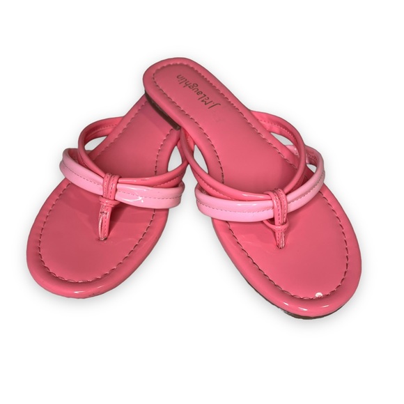 J McLaughlin Pink Patent Leather Caitlin Sandal - Picture 1 of 7